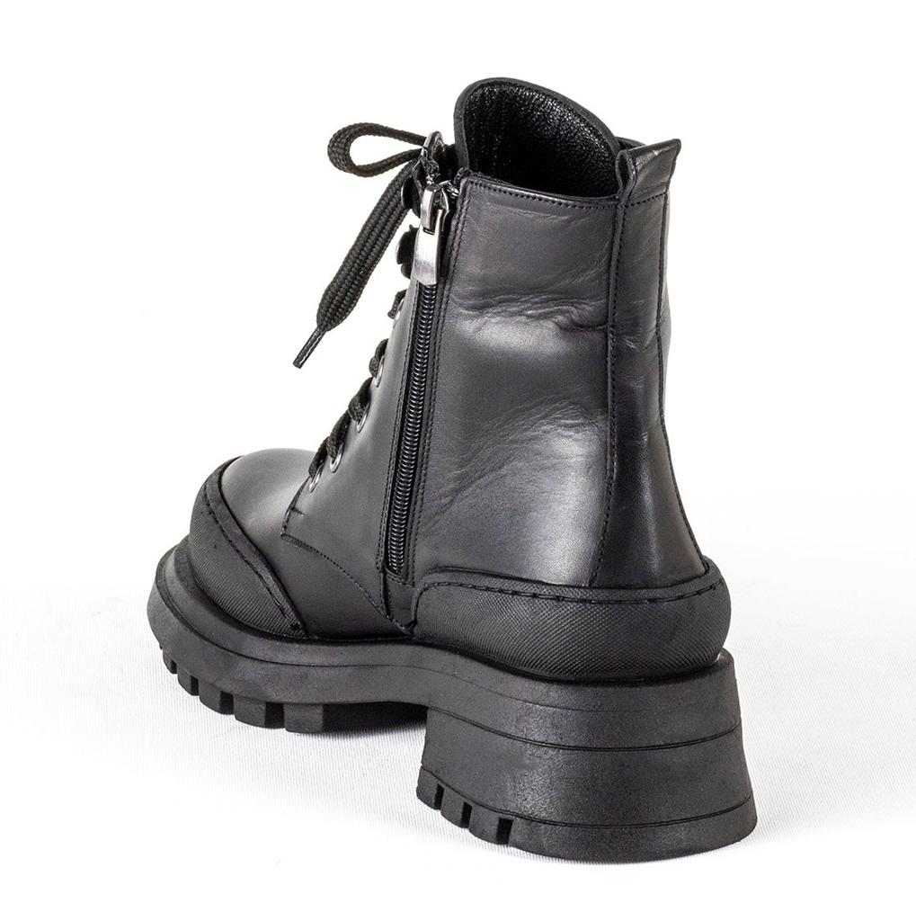 Stilvolle Freizeitstiefel für Damen aus echtem Leder mit dicker Thermosohle