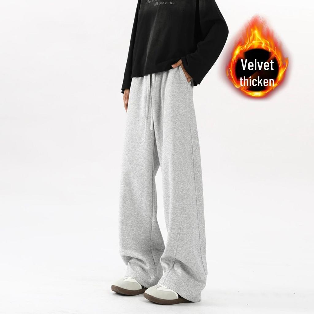 Pantaloni de trening sport Kukri pentru bărbați, grei, cu picior larg - Pantaloni lungi anti-scămoșare pentru toamnă