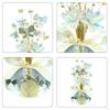 Car Dashboard Accessory with Crystal Floral Ornament