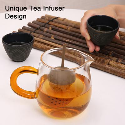 Loose Leaf Tea Strainer with Handle Fine Mesh Silicone Rubber Tea Infuser Mini Pine Cone Shape Tea Maker Reusable Tea Steeper Filter Brewing Tea Ware