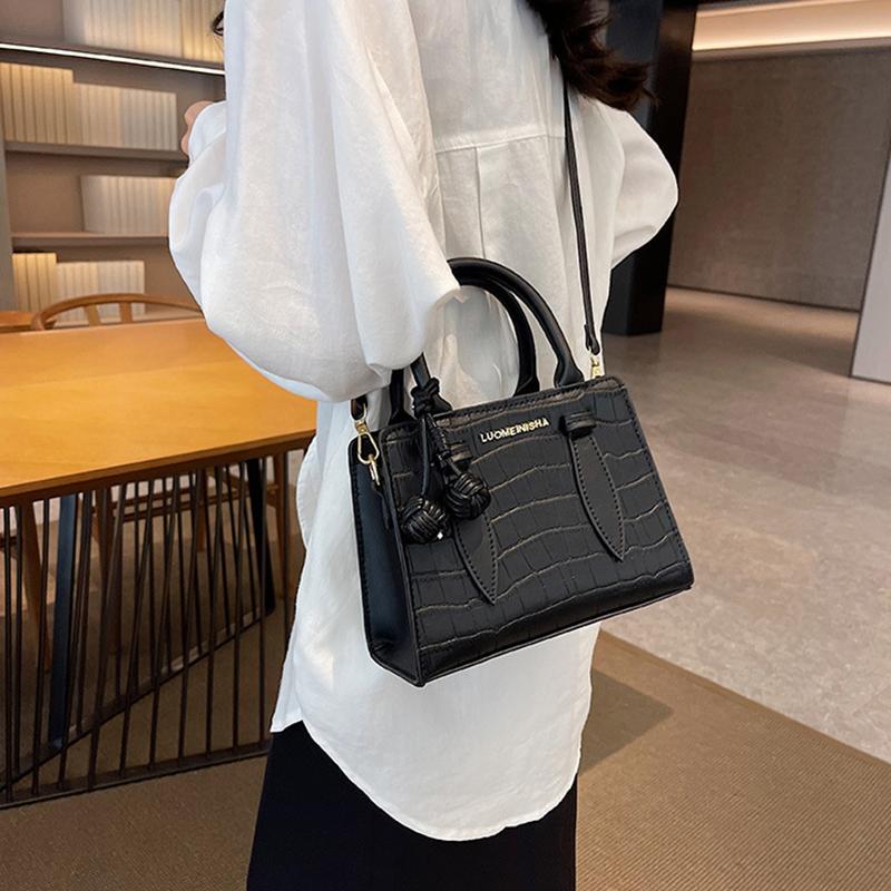 Τσάντα χειρός με πέτρινο μοτίβο, μοντέρνα μικρή τετράγωνη τσάντα, δημοφιλής γαλλική τσάντα ώμου με έναν ώμο