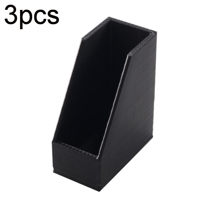 

3 Pcs Desktop Organizer Box 1:12 Dollhouse Miniature Bookshelf Storage Rack Home Model Decor Toy Doll House Accessories чёрный