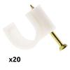 Fixing Hooks - ZENITECH - Pack of 20 - Ø6mm - White - Wall Mounting