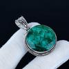 Emerald Pendant, 925 Sterling Silver Handmade Jewelry, Emerald Silver Pendant, Party Wear Jewelry For Women's, Pendant New Year Gift