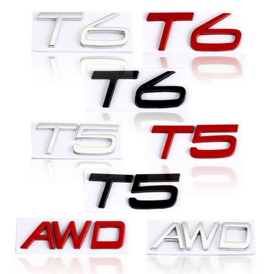 3D AWD T5 T6 Logo Amblem Rozet Çıkartmaları Araba Sticker V/olvo V40 V60 V90 XC60 XC90 XC40 S60 S90 S80 C30 Araba Styling Aksesuarları