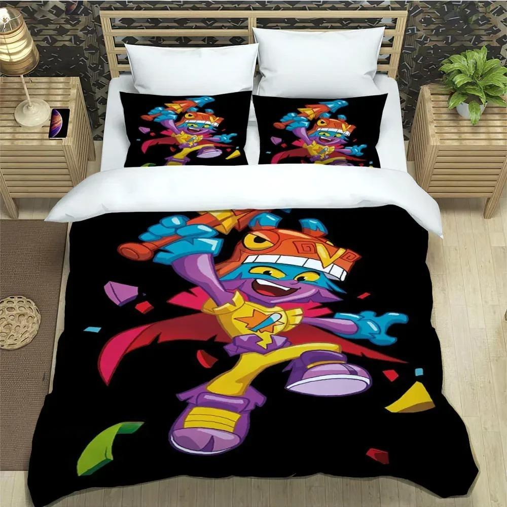 Niedliche Cartoon Super Zings Bettwäschesets exquisites Bettzubehör Set Bettbezug Bettdeckenset Bettwäscheset Luxus Geburtstagsgeschenk