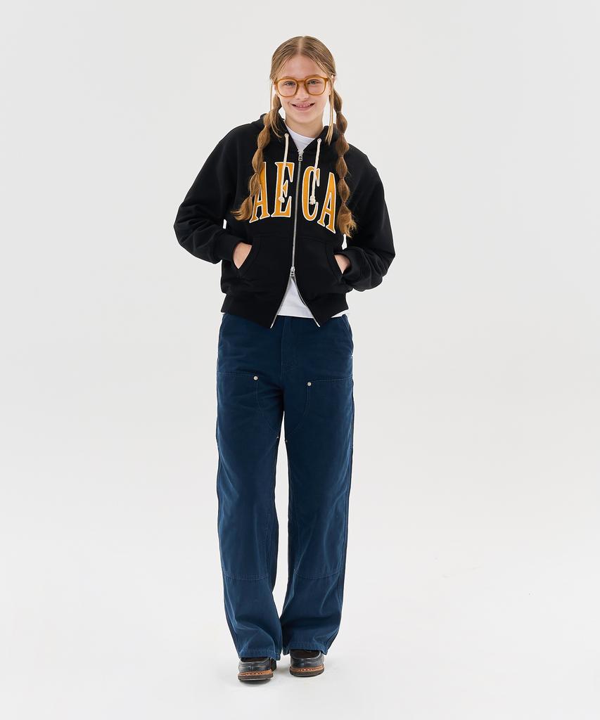 Aeca Aeca Applique Zip Up Hoodie-Black