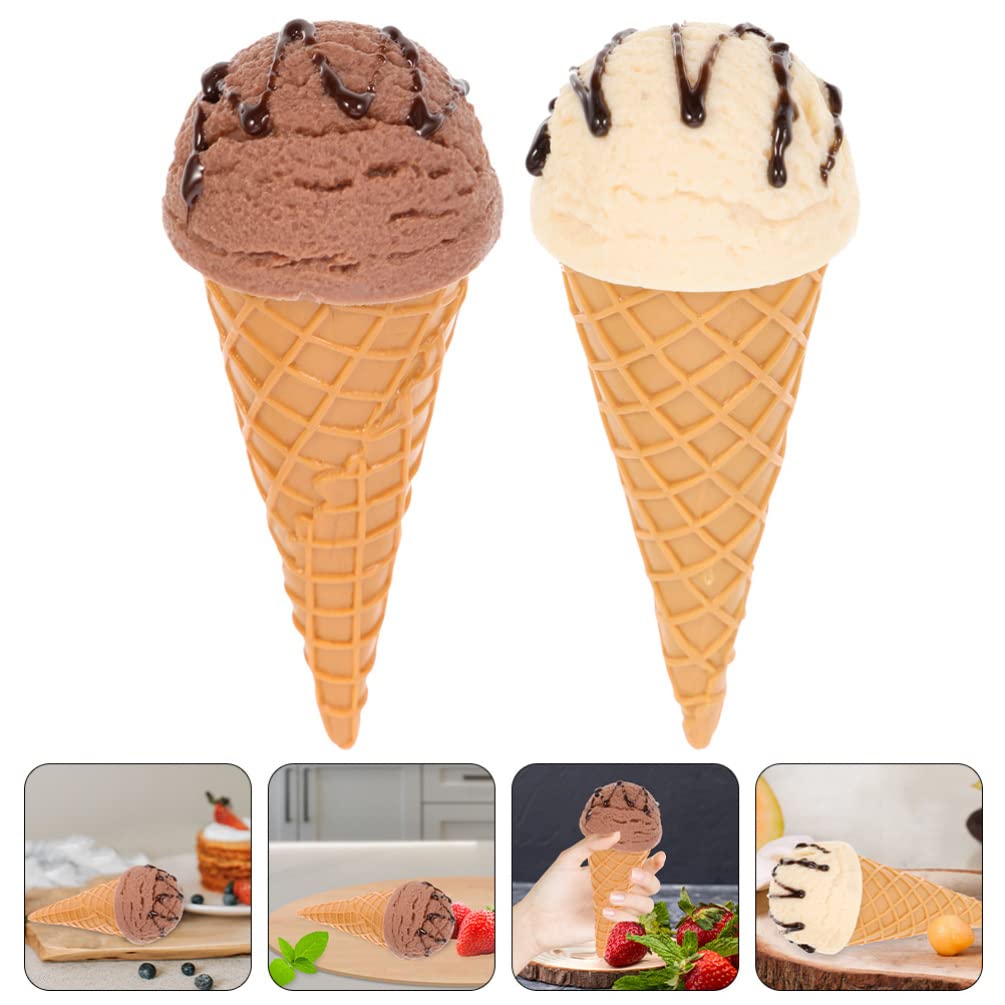 TOYMYTOY Ice Cream Food Sample Model Eatable Sample Display Pretend Play Food Food Toy Exhibition Promotional Goods Photography Props Decoration