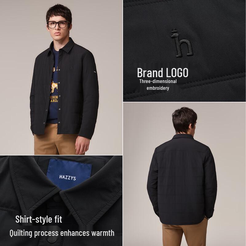 HAZZYS Men's Winter Quilted Shirt Jacket