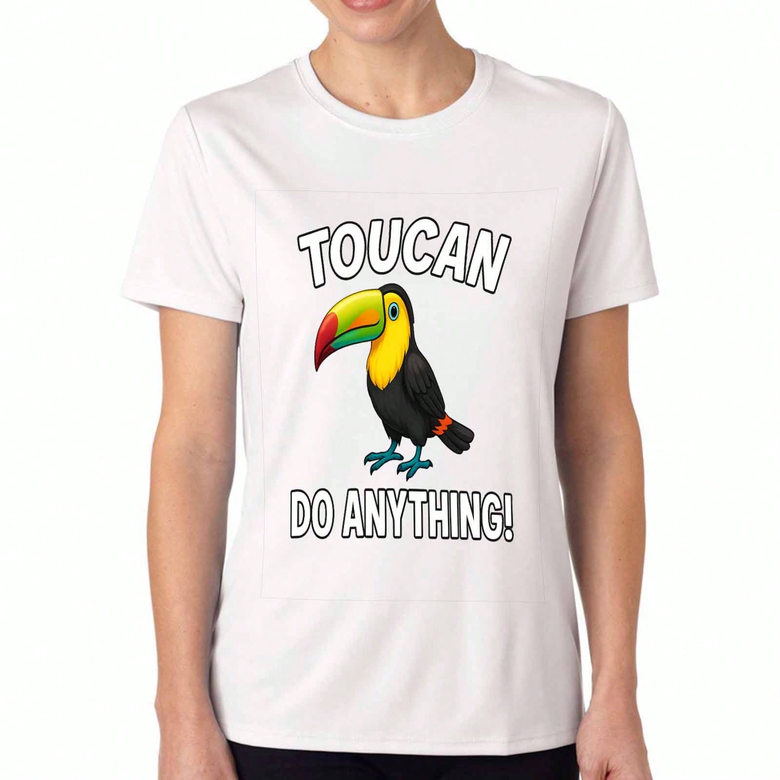 Toucan Bird unisexs Cotton T Shirt, Premium Cotton Quality Print, Durable, Casual And Fashionable, Featuring A Vibrant Toucan Design For Everyday Comf S разноцветный