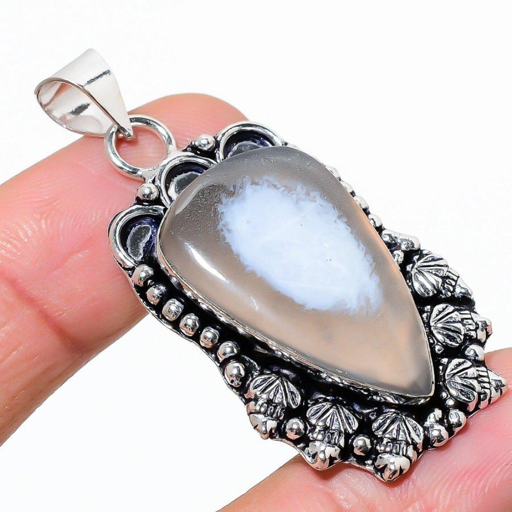 Natural Owhyee Opal Gemstone Handmade 925 Sterling Silver Pendant 1.97" n4y28