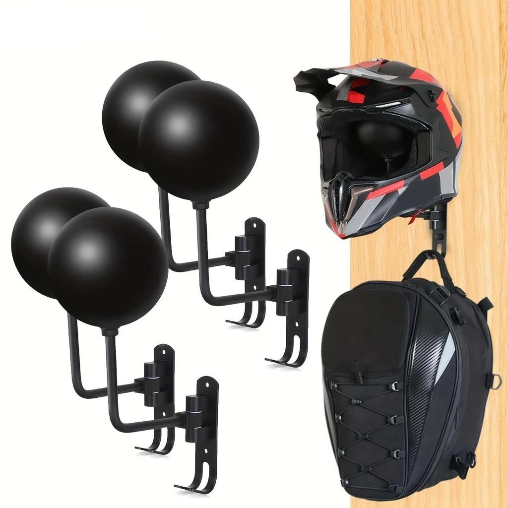 Helmet Hanger Wall Mount 180° Motorcycle Bicycle Helmet Rack Motorbike Cycling Clothes Coat Jacket Cap Bag Wig Key Display Rack