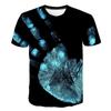 Halloween Big Palm Pattern Print T-Shirt For Men Summer Fashion Short Sleeve  T Shirt Women Street Casual Oversized Clothing