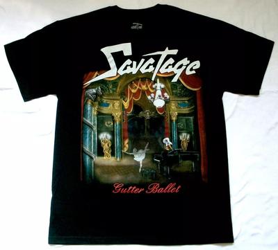 SAVATAGE GUTTER BALLET NEW BLACK T-SHIRT Black T-shirt Short Sleeve Shirt Unisex Men Women Summer Casual Crew Neck Cotton Tee