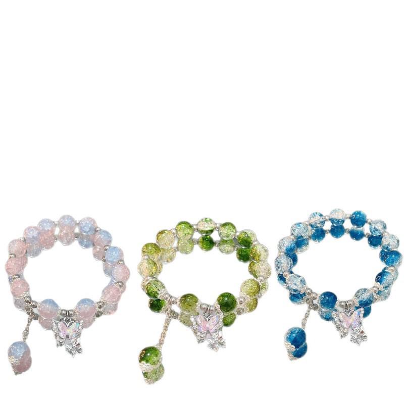 Lily of the Valley Butterfly Bracelet - Multi-Style Beaded Star & Moon Design