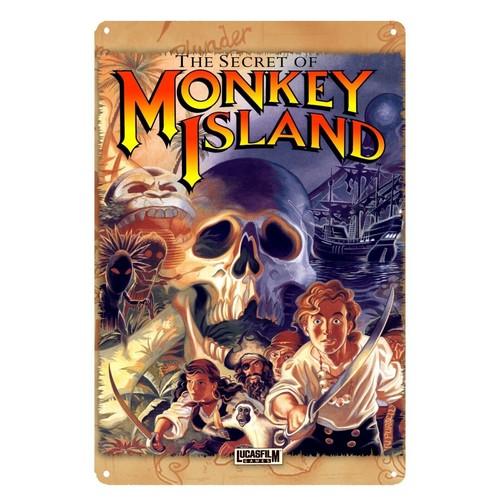 Monkey Island Commodore Amiga Retro Video Game Metal Poster Tin Sign 20x30cm(7.8x11.8inch)