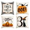 1pc Lovely Cushion Cover with Pumpkin Cat Cozy Washable Pillowcase for Halloween Festival Gift Holloween Themed Party Decoration