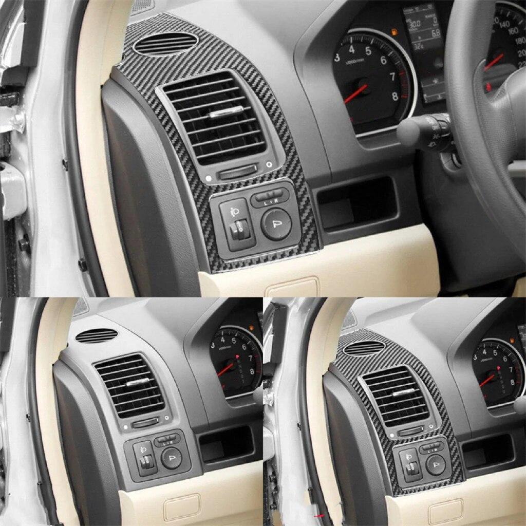 Decorație panou de evacuare a aerului lateral pentru Honda pentru CRV CR-V 2007 2008 2009 2010 2011 Accesorii interioare auto Aspect fibră de carbon