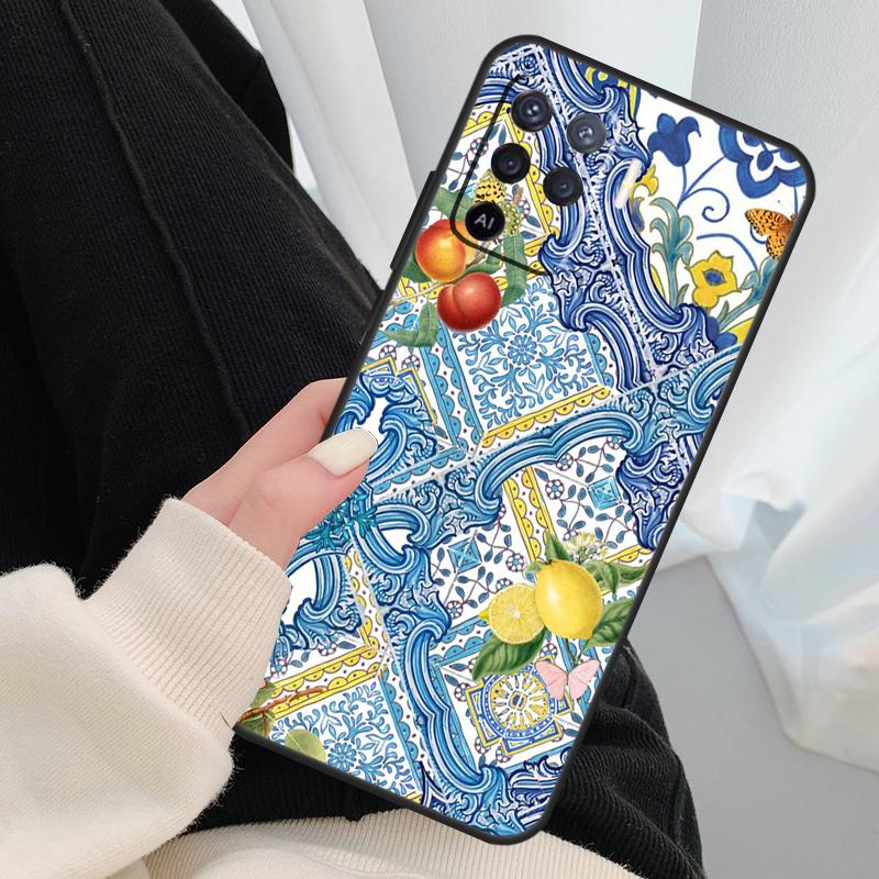 

Mediterranean Lemon Case For Oppo A96 A76 A16 A60 A98 A58 A78 A18 A38 A80 A40 A77 A57 A17 A74 A54 A94 A15 A5 Pro OPPO A54 4G