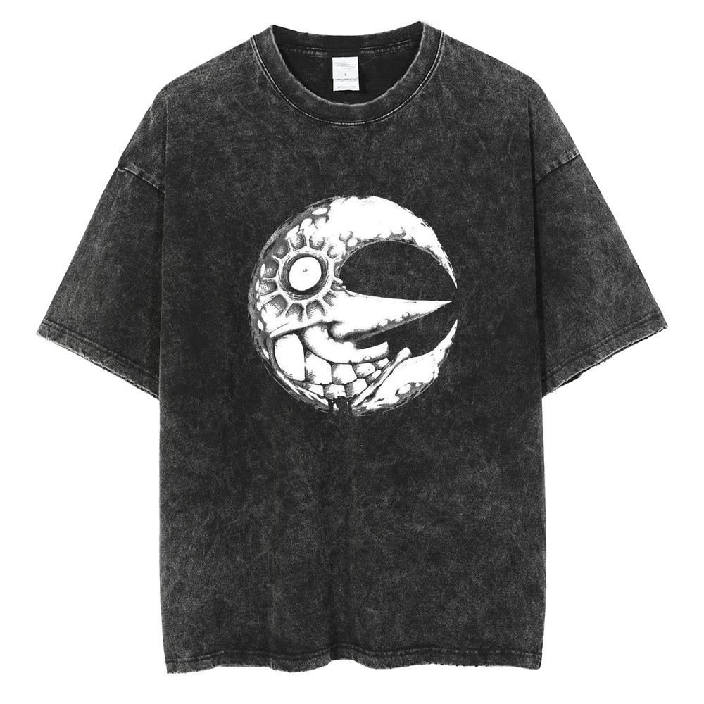 T-shirt Manga Soul Eater Stampa Death the Kid T-shirt Lavata Vintage Streetwear Abbigliamento Uomo Donna Maglietta in Cotone Oversize