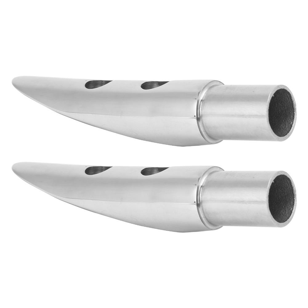 2pcs Set 316 Stainless Steel Railing Mount 7/8in Boat Handrail Handrail End Marine Environment