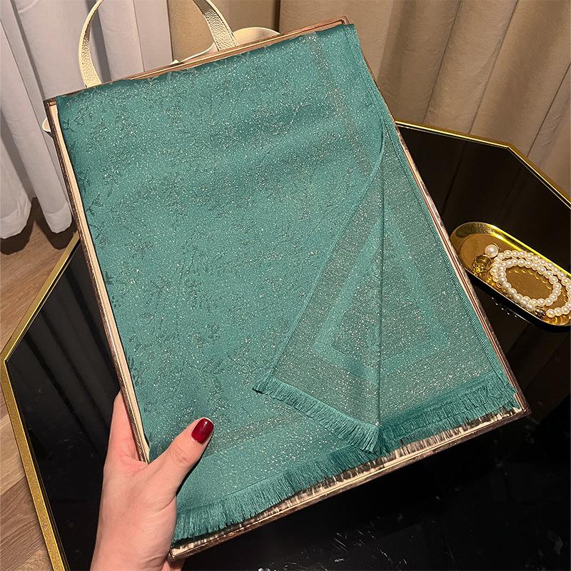 

Весенне-летний длинный шарф-шаль, шарф из искусственного шелка, женский модный универсальный дорожный пляжный шарф-шаль, тенсел, хлопок, шарф из золотого шелка