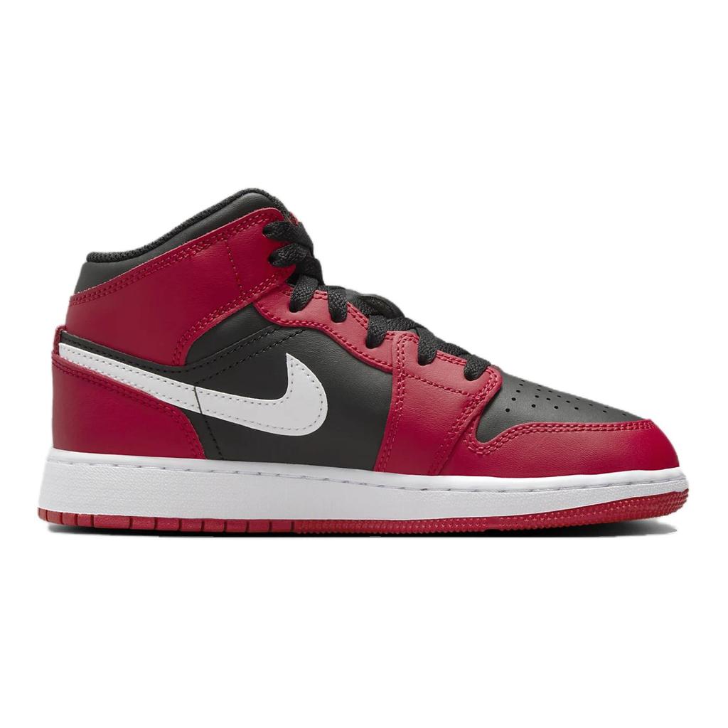 Air Jordan 1 Mid GS Gym Red Black White Kids Sneakers DQ8423-061