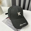 Korean Hat Women's Winter Cute Embroidered Little Fox Baseball Cap Big Head Circumference Showing Face Small Versatile Brushed Peaked Cap
