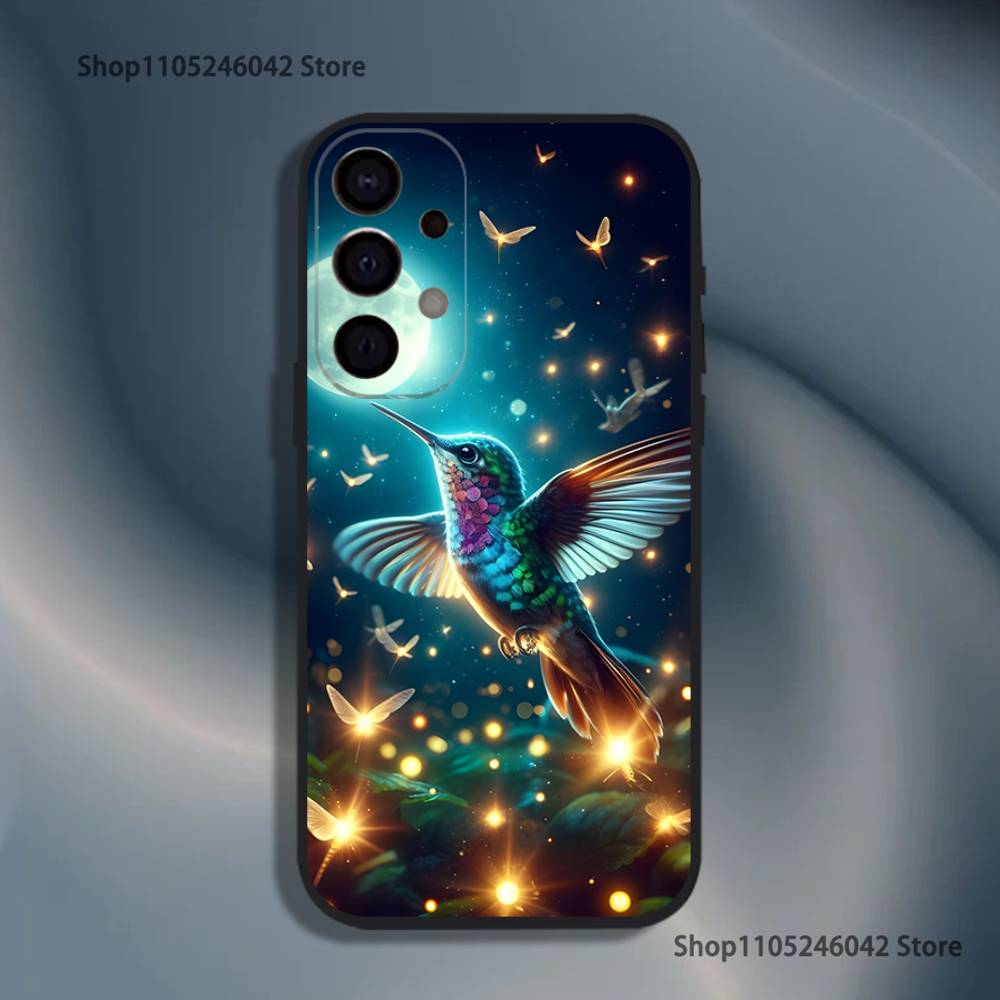Colorful Bird Hummingbird For Samsung Phone Case S26,S25,S24,S21,S22,S23,S30,Ultra,S20,Plus,Fe,Lite,5G Black Cover