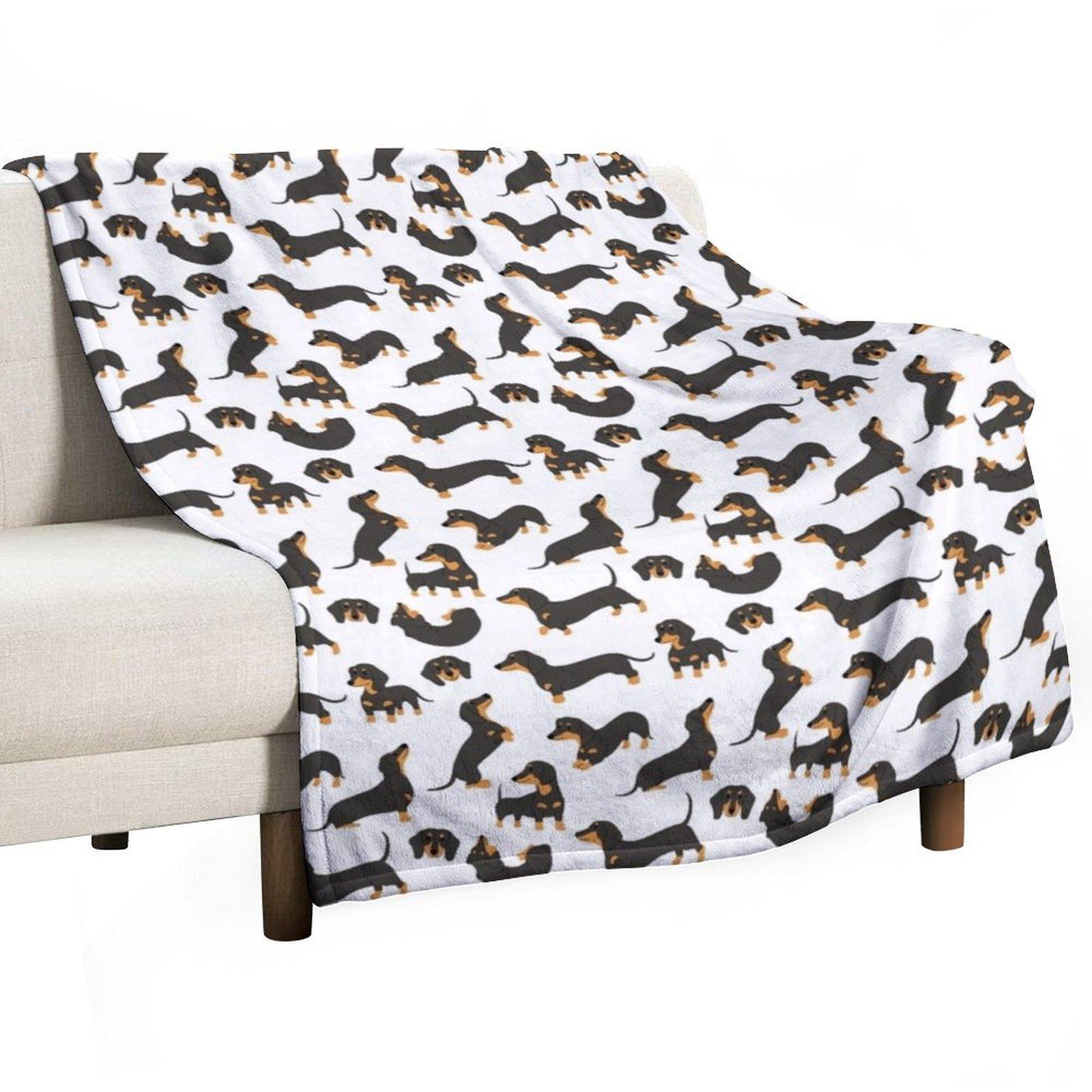 Cute dachshund dogs Throw Blanket Hairys Nap Retros blankets and throws Blankets 30x40in