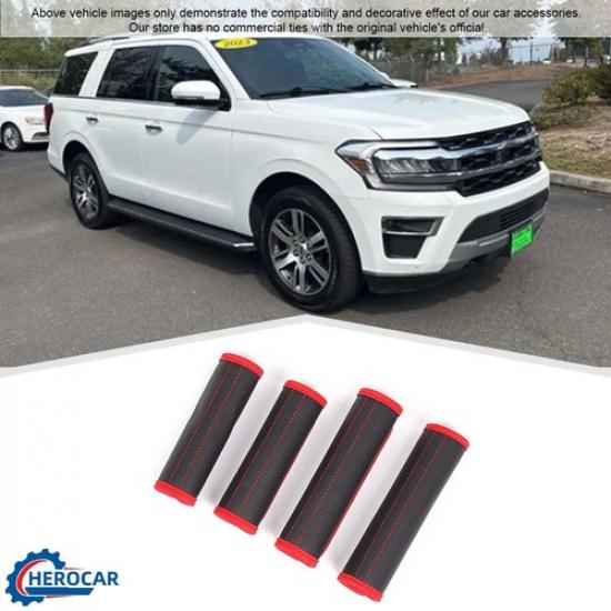 

A/B Pillar Handle Protect Leather Cover Pad For Ford Expedition 20+ Accessories