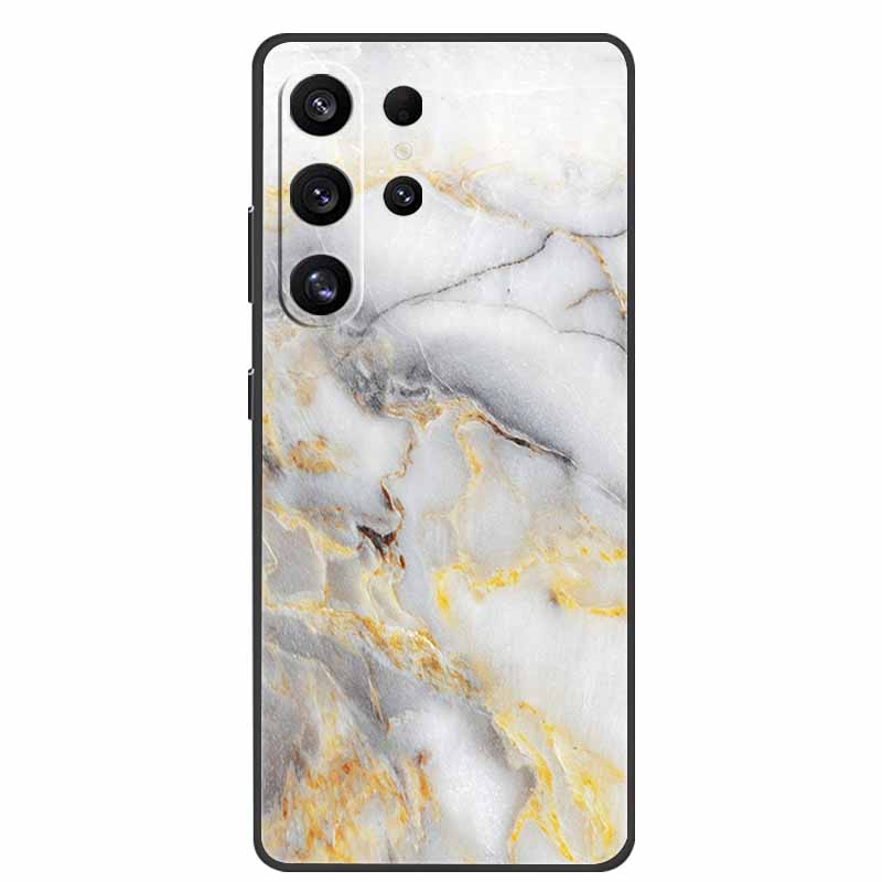 Phone Case For Samsung Galaxy S26 Ultra Colorful Painted Soft Silicone Bumper for Samsung S26 Ultra Case Marble Shockproof Cover