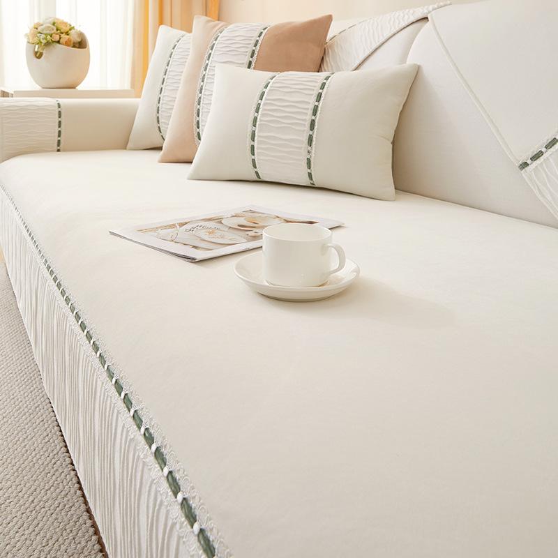 Luxury Chenille Sofa Cushion Four Seasons Universal Cover Cloth Towel Modern High-end Cushion Non-slip Sofa Backrest Cover Towel