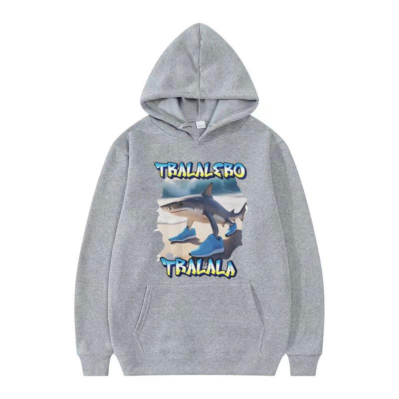 Tralalero Tralala Funny Shark Meme Hoodie Tops Men Women's Fashion Hip Hop Oversized Hoodies Male Casual Long Sleeve Sweatshirts