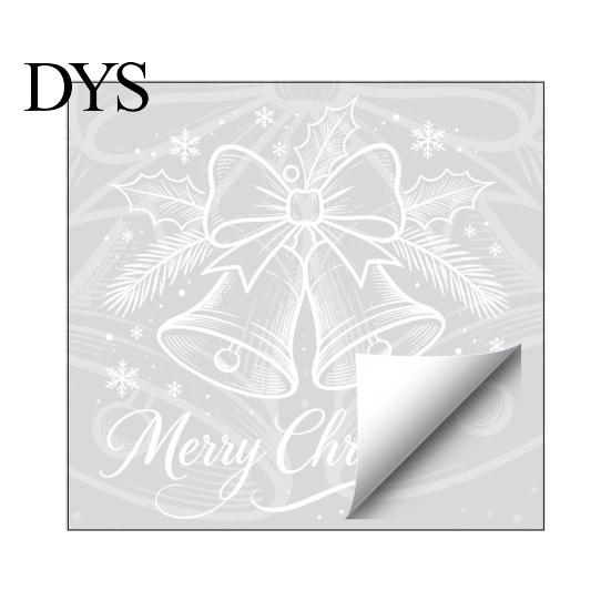 Durable Window Film for Parties Christmas Bell Sticker, PVC Decals with Snowflake Bow Patterns Holiday Glass Home Decoration, Waterproof Removable