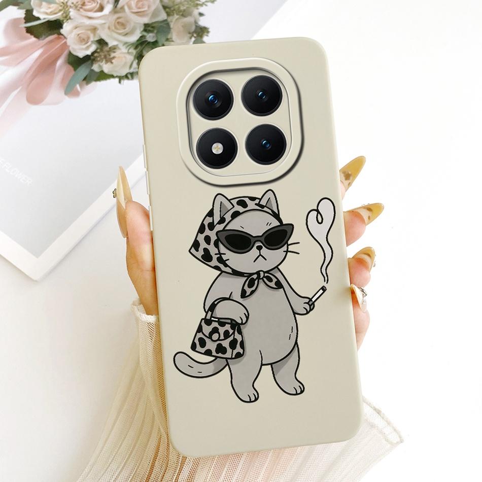 For Xiaomi Redmi Note 15 Pro+ 15Pro 5G Cute Cat Flower Cartoon Phone Case For Redmi Note 15 Pro Plus 5G Soft Silicone Bumpers
