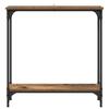 Console Table with Shelf Reclaimed Wood Look 75 x 22.5 x 75 cm Wood Based Material