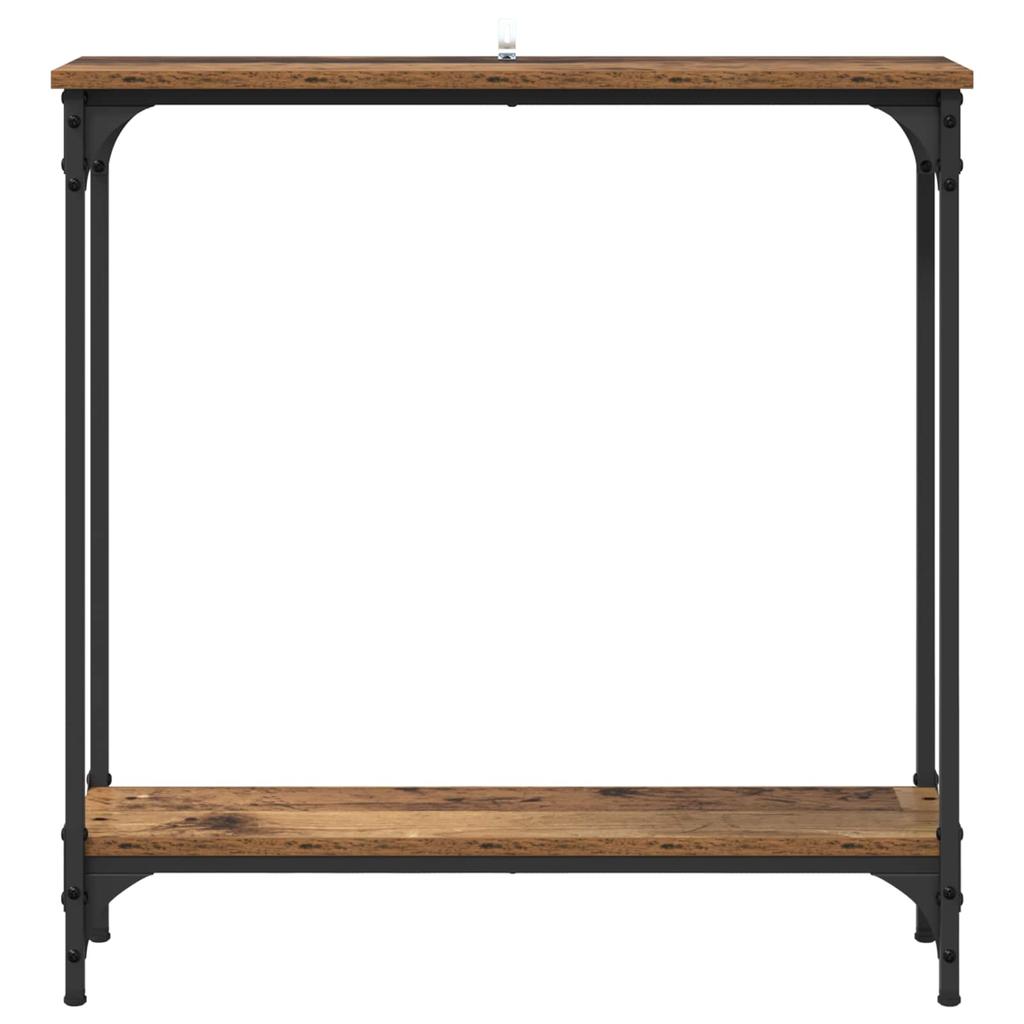 Console Table with Shelf Reclaimed Wood Look 75 x 22.5 x 75 cm Wood Based Material