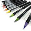 12 Farben Aquarell Pinselstifte Set - Flexible Spitze, Inklusive Wasserpinsel & Reiseetui