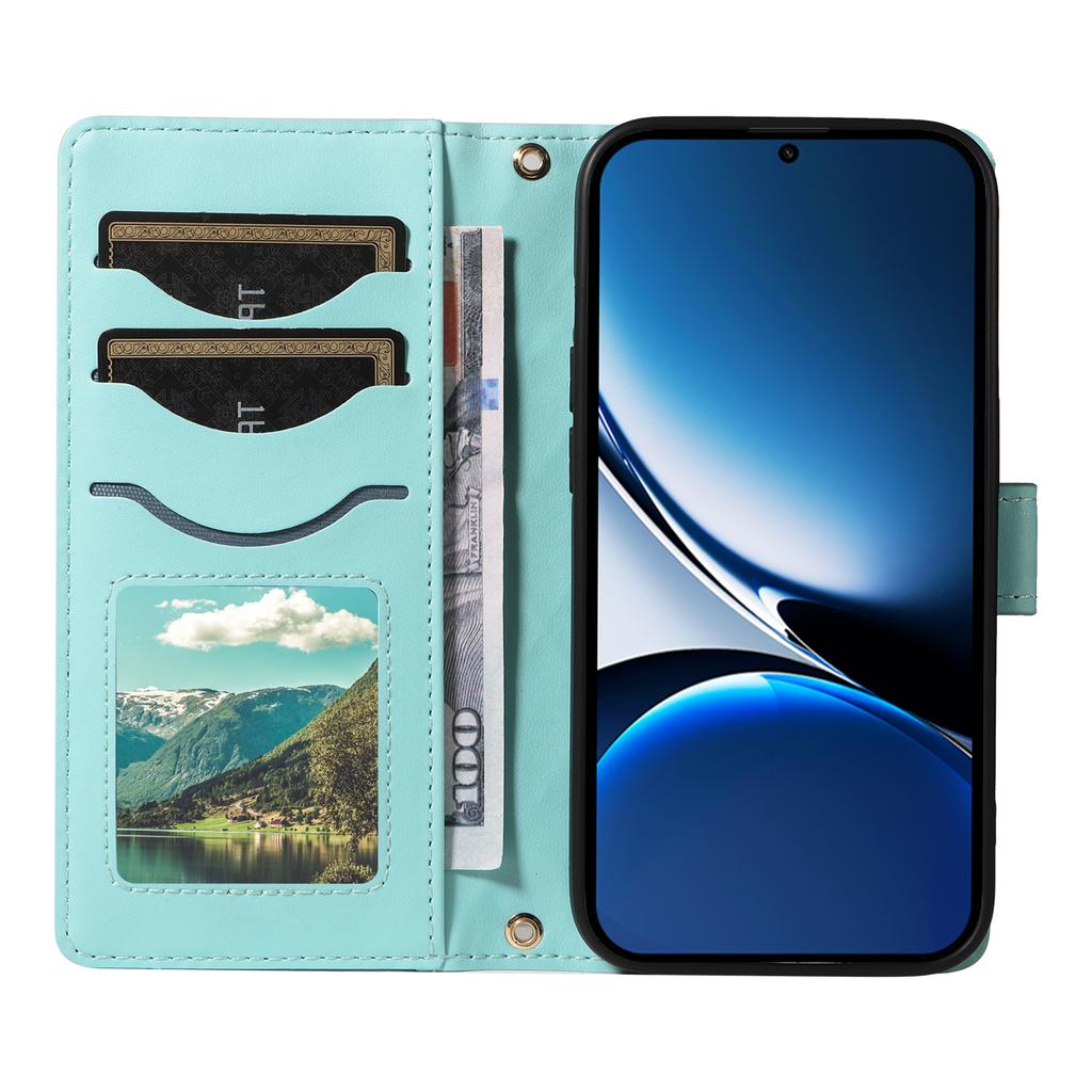 For Xiaomi Redmi Turbo 4 5G/Poco X7 Pro 5G Wallet Case Rhombus Leather Phone Cover with Strap