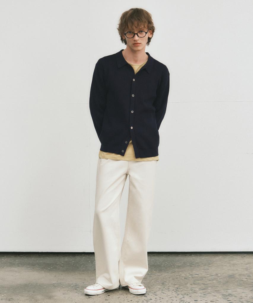 Wednesday Oasis Always Washable Collared Knit Cardigan_Navy(Wc25-Kn45)