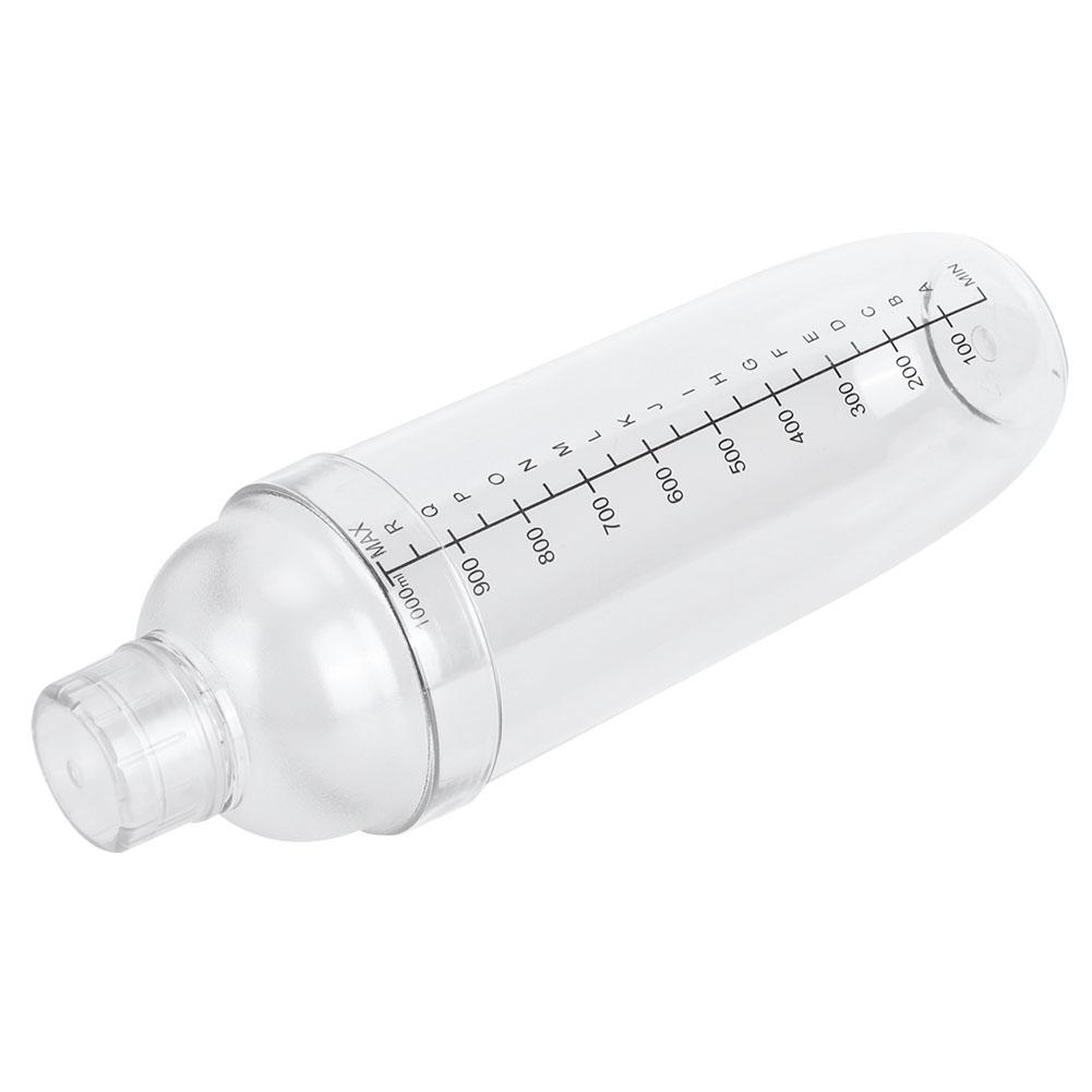 PC Cocktailshaker mit Skala Milchkanne Säfte Wein Plastikbecher für Hausbar Geschäft 1000ml