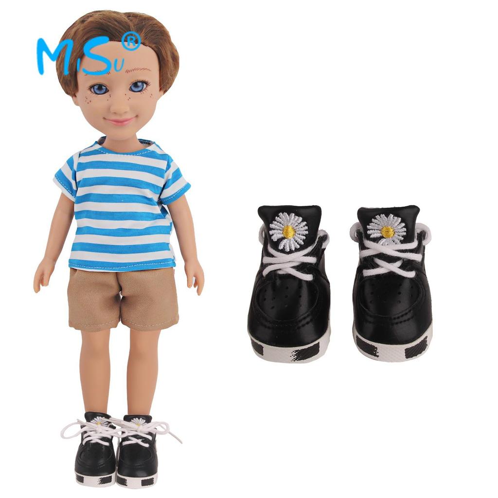 18" Doll Sneakers, 20cm Cotton Star Shoes, EXO Doll Dress-Up Footwear, Doll Clothes Accessories