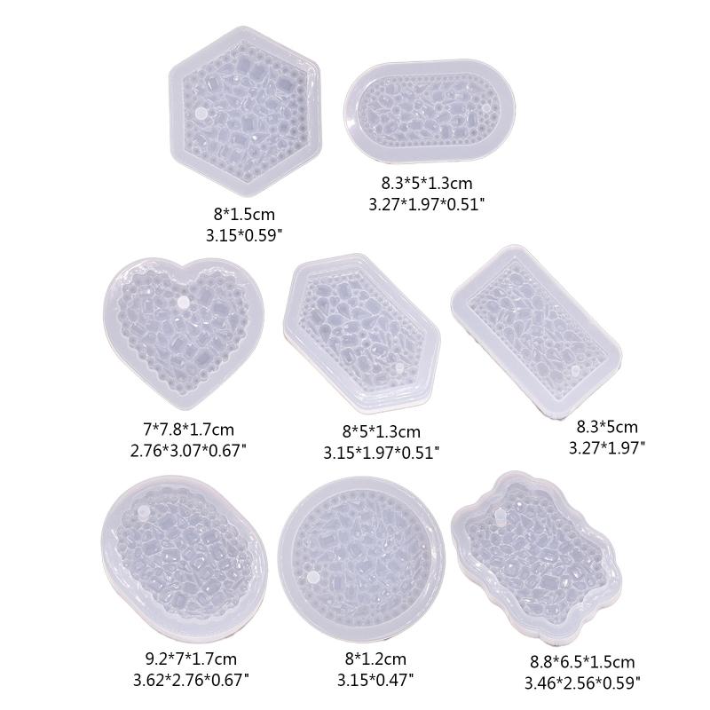 DIY Keychain Pendant Silicone Mold Crystal Epoxy Resin Casting Mould Keychain Pendants Jewelry Making Mold Accessories
