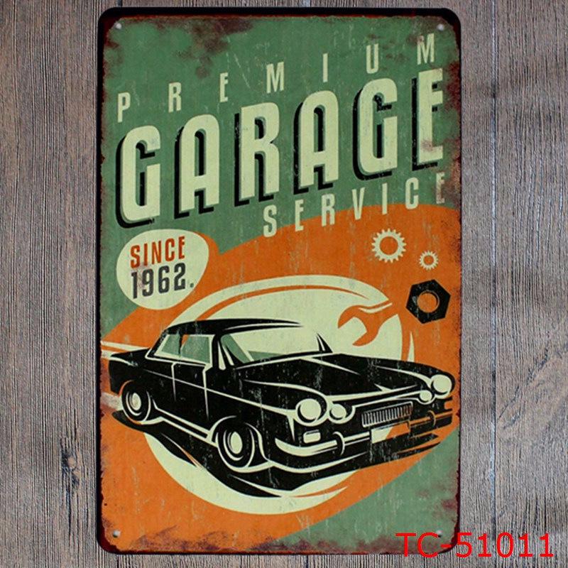 Tilpasset Retro Pin-up Jente Bilverksted Blikkskilt