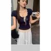 Women's 2025 Summer Ballet Style Off-Shoulder Slim Fit Short Sleeve Top