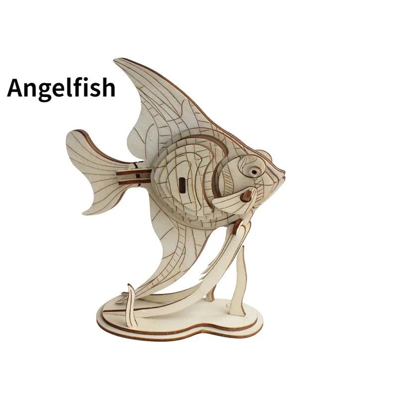 Puzzles For Kids Educational Toys Marine Life Series 3D Wooden Puzzle Educational Toys Wooden Gift For Children Creatif