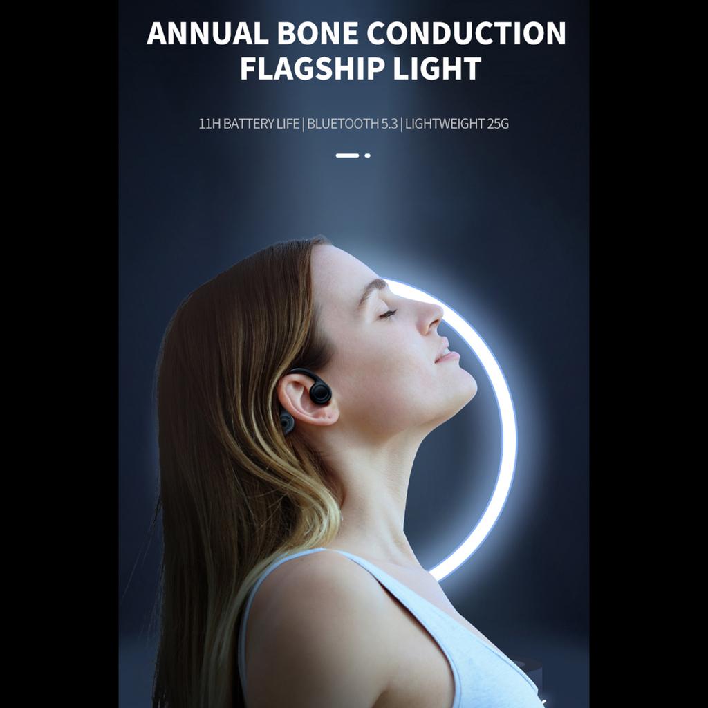 Wireless Sports Running B8 Bone Conduction BT Headphones No In Ear Ultra Long Standby