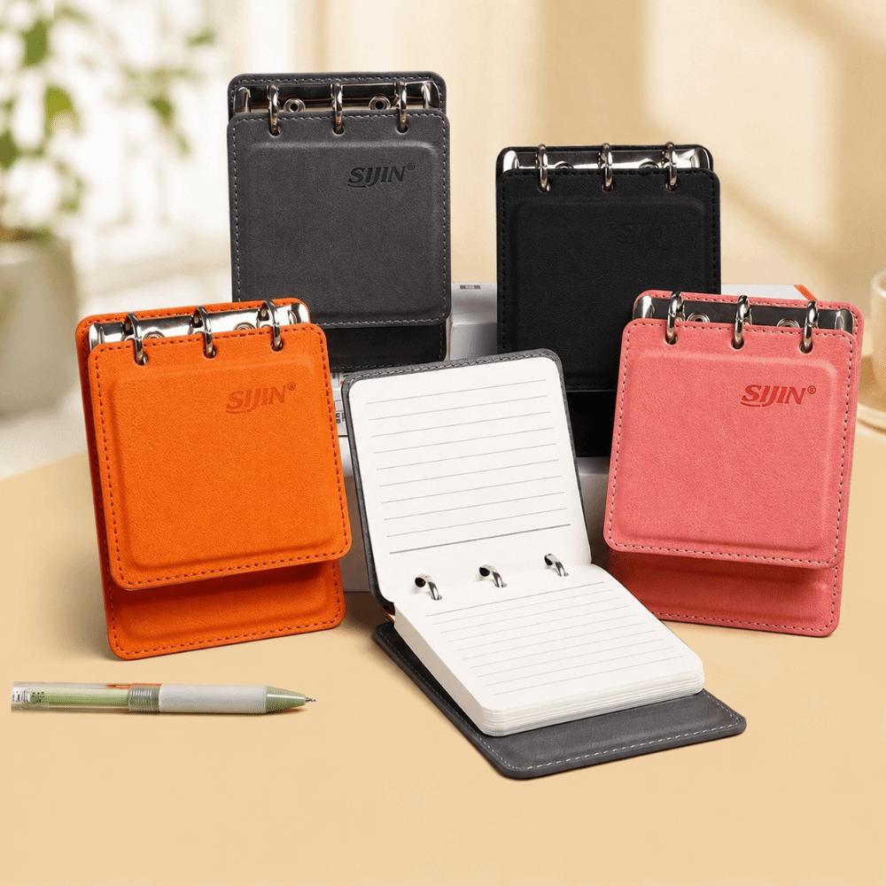A7 Loose-leaf Notebook PU Leather Mini Journal Durable Note Pad Travel