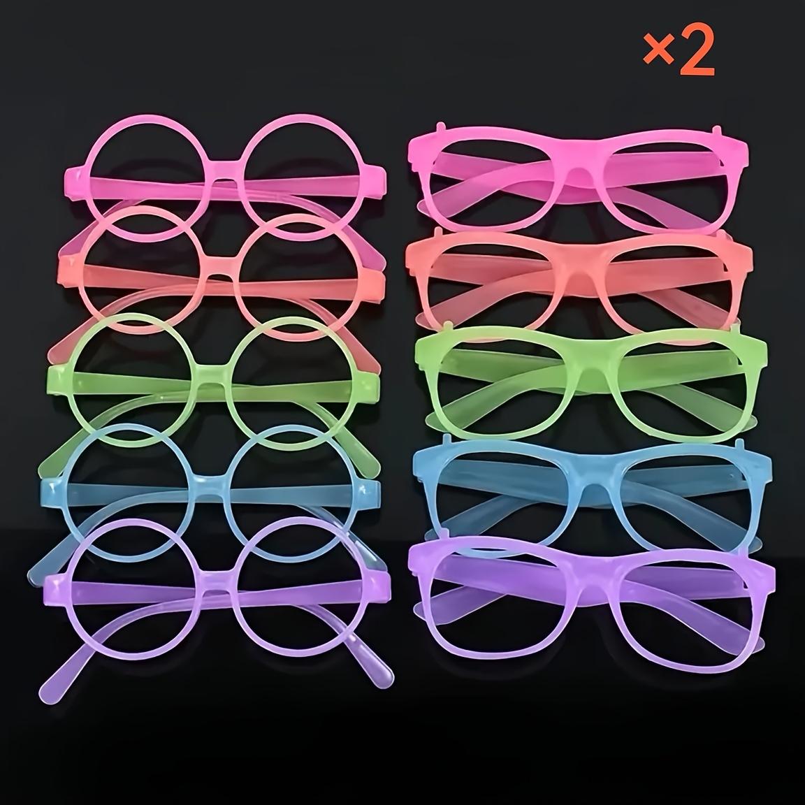 

20 шт. Пластиковые очки, светящиеся в темноте, Разноцветные оправы для Хэллоуина, Рождества, Дней рождения, Пляжных вечеринок, Карнавальных мероприятий, Аксессуары для ночных мероприятий 20